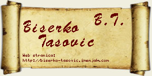Biserko Tašović vizit kartica